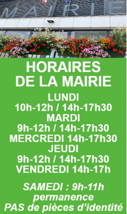 Horaires Mairie 15092023