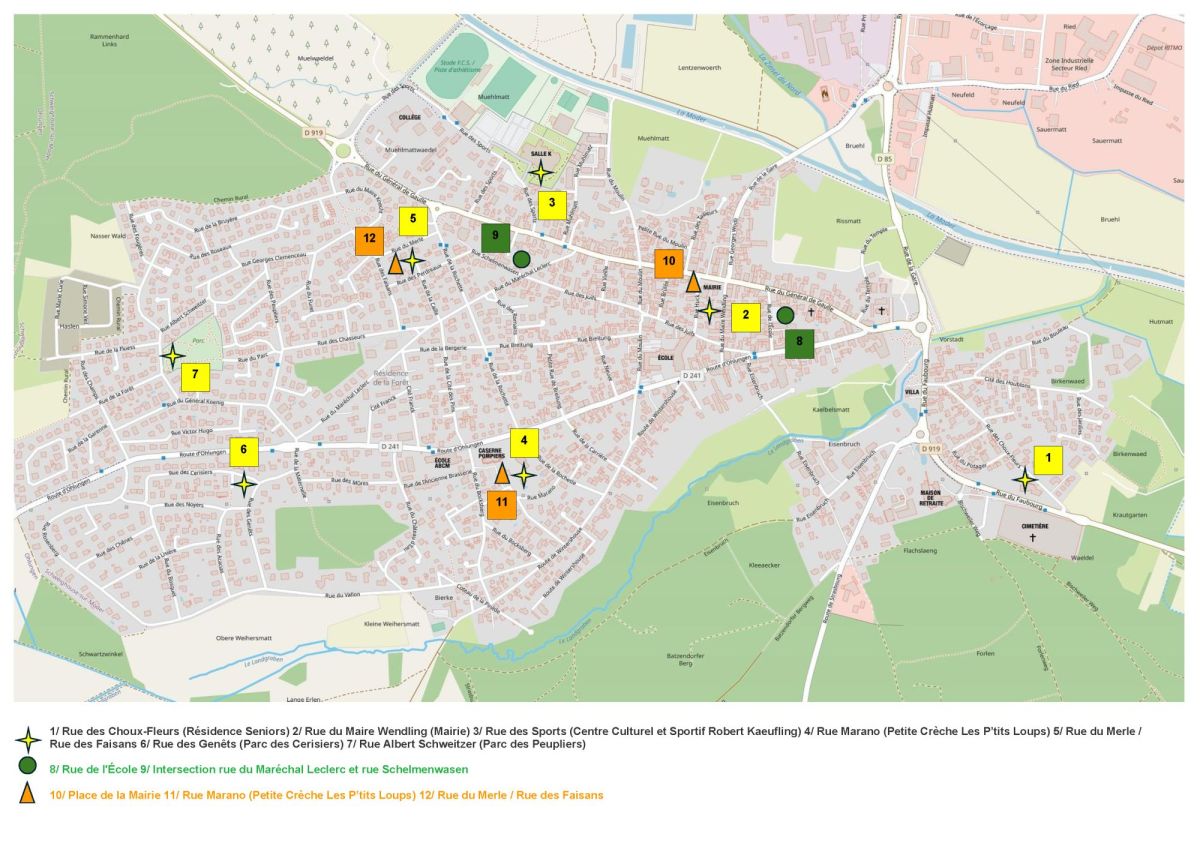 Plan bornes déchets